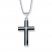 Men's Cross Necklace Stainless Steel 22" Length