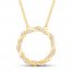 Circle of Gratitude Diamond Necklace 1/4 ct tw Round-cut 10K Yellow Gold 19"