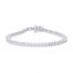 Diamond Line Bracelet 1/2 ct tw Round-cut Sterling Silver