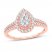 Multi-Stone Diamond Engagement Ring 1/2 ct tw Round-cut 10K Rose Gold