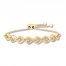 Diamond Bolo Bracelet 1/10 ct tw Round-cut 10K Yellow Gold