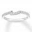 Diamond Wedding Band 1/8 ct tw Round-cut 14K White Gold