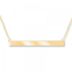 Bar Necklace 14K Yellow Gold 16-18" Adjustable Length