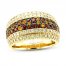 Le Vian Nude Garnet/Citrine Ring 1 ct tw Diamonds 14K Honey Gold