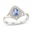 Le Vian Sapphire Ring 1/5 ct tw Diamonds 14K Vanilla Gold