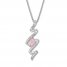 Lab-Created Pink Opal Necklace Sterling Silver