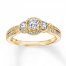 Diamond Engagement Ring 3/4 ct tw Round-cut 14K Yellow Gold