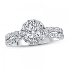 Lab-Created Diamonds by KAY Engagement Ring 1-1/4 ct tw Round-cut 14K White Gold