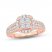 Diamond Engagement Ring 1 ct tw Princess/Round-Cut 14K Rose Gold