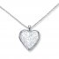 Heart Locket Necklace Sterling Silver