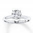 Certified Diamond Ring 1-1/2 carats Round-cut 14K White Gold