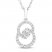 Encircled by Love Diamond Necklace 1/4 ct tw Round-cut 10K White Gold 18"