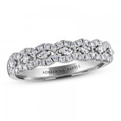 Adrianna Papell Diamond Anniversary Ring 1/3 ct tw Round-cut 14K White Gold