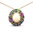 Le Vian Creme Brulee Multi-Stone Necklace 1/15 ct tw Diamonds 14K Strawberry Gold 20"