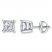 Diamond Earrings 1-1/4 ct tw Princess-cut 14K White Gold