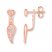 Front-Back Earrings 1/4 ct tw Diamonds 10K Rose Gold