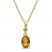 Citrine and Diamond Accent Necklace 10K Yellow Gold