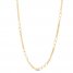 Hollow Fancy Link Chain Necklace 14K Yellow Gold 18"