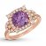 Le Vian Grape Amethyst Ring 1/2 ct tw Nude Diamonds 14K Gold