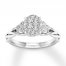 Diamond Engagement Ring 1/2 ct tw Round-cut 14K White Gold