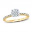 Diamond Engagement Ring 7/8 ct tw Round-cut 14K Two-Tone Gold