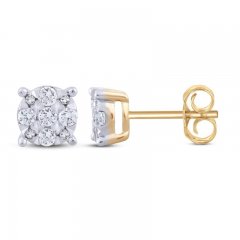 Diamond Stud Earrings 1/4 ct tw 10K Yellow Gold