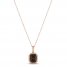 Le Vian Quartz Necklace 1/6 ct tw Diamonds 14K Strawberry Gold 18"