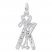 Skis Charm Sterling Silver