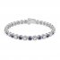 Blue & White Lab-Created Sapphire Bracelet 7.25"