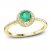 Emerald Ring 1/6 ct tw Diamonds 10K Yellow Gold