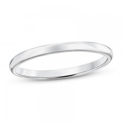 Wedding Band 10K White Gold 2mm