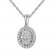 Diamond Necklace 1/2 ct tw Round-cut 10K White Gold