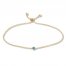 Petite Disc Bolo Bracelet 14K Yellow Gold/Blue Enamel