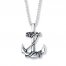 Men's Anchor Necklace Stainless Steel