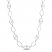 Cultured Pearl & White Lab-Created Sapphire Necklace Sterling Silver 18"