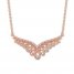 Emmy London Diamond Necklace 1/4 ct tw Round 10K Rose Gold