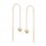 Heart Threader Earrings 14K Yellow Gold