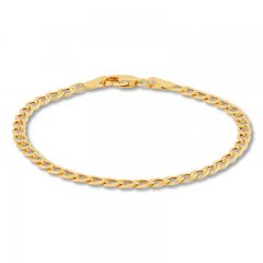 Children's Hollow Curb Link Bracelet 14K Yellow Gold 6"