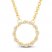 Circle of Gratitude Diamond Necklace 1/8 ct tw Round-cut 10K Yellow Gold 19"