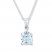 Aquamarine Necklace Diamond Accents 10K White Gold