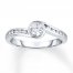 Diamond Engagement Ring 5/8 ct tw Round-cut 14K White Gold