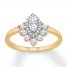 Diamond Ring 3/8 ct tw Round-cut 10K Yellow Gold