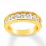 Diamond Wedding Band 1-1/5 ct tw Round-cut 14K Yellow Gold