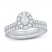 Diamond Bridal Set 5/8 ct tw Oval-cut 14K White Gold