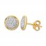 Diamond Earrings 1/2 ct tw Round-cut 10K Yellow Gold