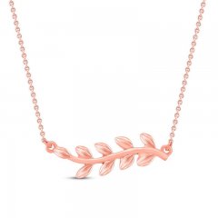 Leaf Necklace 10K Rose Gold