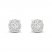 Diamond Halo Stud Earrings 1/10 ct tw Round-Cut 10K White Gold