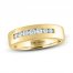 THE LEO Men's Diamond Wedding Band 3/8 ct tw Round-cut 14K Yellow Gold