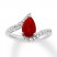 Lab-Created Ruby Ring Lab-Created Sapphires Sterling Silver