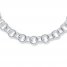 Open Link Anklet Sterling Silver 10" Length